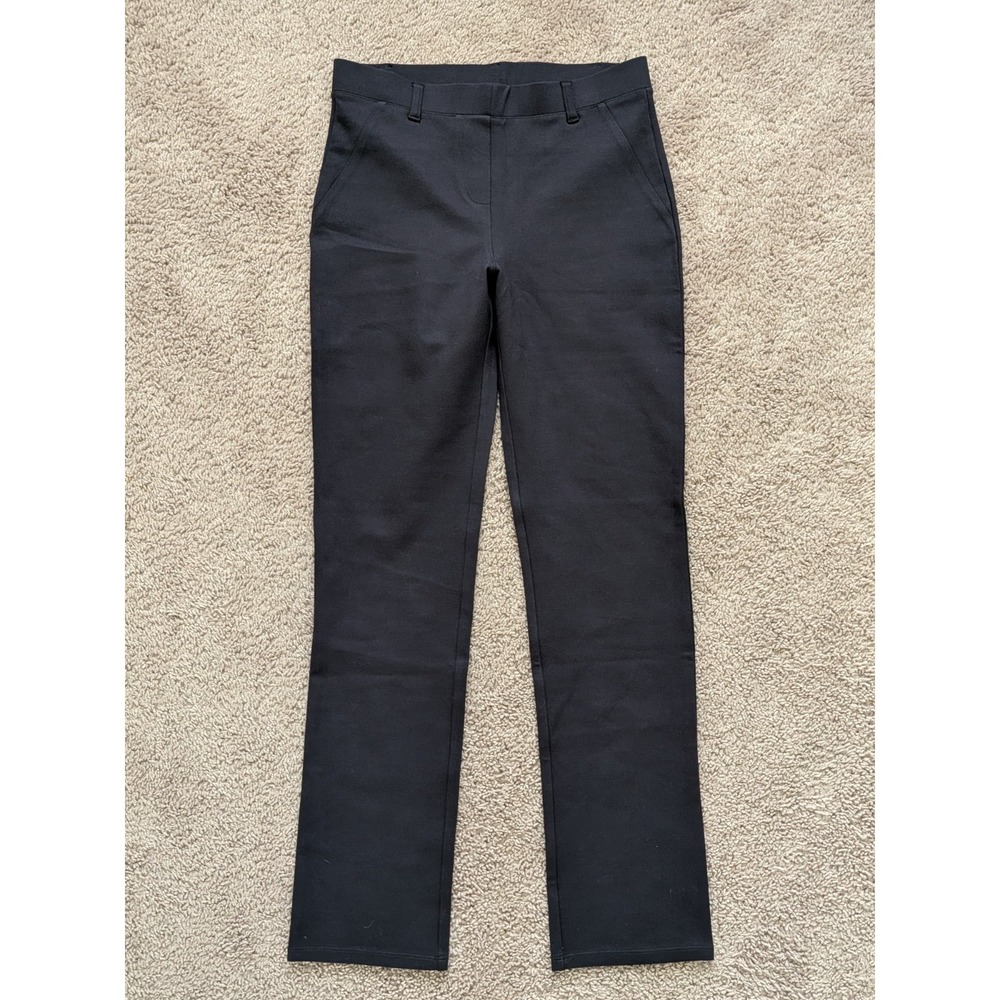 Quince Ultra Stretch Ponte Straight Leg Pants Size Small (Fits 28x29) Navy NWT